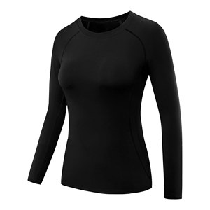 Women Athletic Training Shirt Soft Stretch Compression Base Layer <b>Top</b> for Fitness Gym Exercise Yoga Running and Daily Activity - Product Image 2