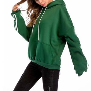 เสื้อสเวตเชิ้ตมีฮู้ดโอเวอร์ไซส์สำหรับผู้หญิง สีพื้น แขนยาว ผ้าฝ้ายฟลีซ ใส่ได้ในฤดูใบไม้ร่วง สวมใส่สบาย ระบายอากาศได้ดี - Product Image 5