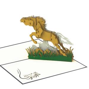 Tarjeta de felicitación de papel con diseño de caballo 2026, tarjeta 3D emergente hecha a mano, tarjetas emergentes de Año Nuevo, tarjeta 3D emergente, regalo especial 2026 - Product Image 1