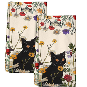 Ensemble de torchons en coton avec logo personnalisé, 100% coton, séchage rapide, absorbant, textile de cuisine, vente en gros, OEM - Product Image 5