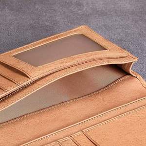 High Quality Lightweight Fashion <b>Men's</b> Genuine Leather Long Length Bi-fold Closure <b>RFID</b> Lining <b>Wallet</b> Factory-Made Custom Logo - Product Image 4