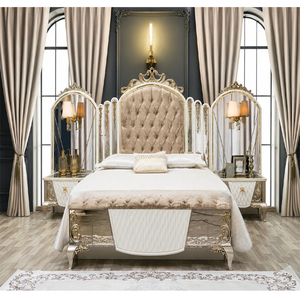 Ultra Luxury Bedroom Furniture Manufacturer Modish Queen Size Carved Bedroom Furniture Latest Designer Beds & Bedroom Furniture - Product Image 1