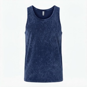 Camiseta sin mangas de algodón con efecto lavado a la arena y logotipo personalizado para hombre, estilo urbano, oversize, para gimnasio, venta al por mayor, fabricante de ropa casual - Product Image 5