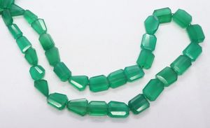 ลูกปัดหินออนิกซ์สีเขียวธรรมชาติทรงเหลี่ยมไม่สม่ำเสมอขนาด 10x14-12x16 มม. ลูกปัดหินออนิกซ์สีเขียวขนาด 18 นิ้ว สำหรับทำเครื่องประดับ - Product Image 4