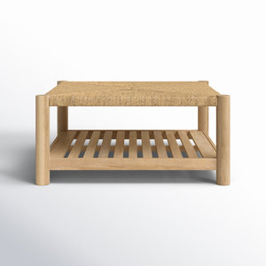 Mesa de centro de cóctel cuadrada tejida - Product Image 1