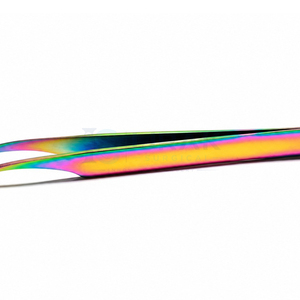 แหนบต่อขนตาแบบมืออาชีพ Ijrak Surgical Rainbow สแตนเลสสตีล ปลายโค้งมน ทนทาน สำหรับต่อขนตาแบบวอลลุ่ม - Product Image 2