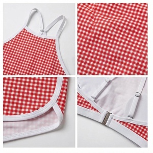 Conjunto Deportivo de Dos Piezas para Mujer, de Alta Calidad y Ecológico, con Estampado Digital a Cuadros, Transpirable, de Cintura Media, Talla Grande, para Yoga y Gimnasio - Product Image 6