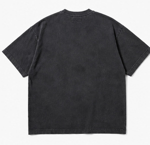 เสื้อยืดกราฟิกวินเทจทรงโอเวอร์ไซส์สำหรับผู้ชาย ผ้าคอตตอนหนา 100% ล้างสีแบบแอซิดวอช สไตล์สตรีทแวร์ รักษ์โลก - Product Image 2