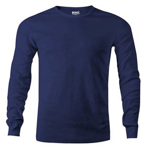 T-shirt à manches longues pour homme en coton 100% - Impression sérigraphique sur le devant - Col rond - Haute qualité - Quantité personnalisée - Anti-boulochage - Product Image 1
