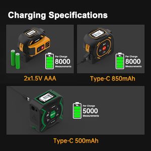 Sndway sw-tm lazer mesafe ölçer bant ile Oem kendinden kilitleme endüstriyel araçlar 3 in 1 mezura lazer telemetre - Product Image 4
