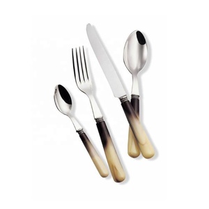 Nuevo Juego de Cubiertos Tradicional con Mango de Cuerno, Juego de Cubiertos para Cena, Acero Inoxidable Pulido Espejo, Decoración del Hogar - Product Image 6