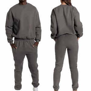 High Quality Winter Lightweight Breathable Hooded Men's Tracksuits 100% Cotton <b>Sweatshirt</b> Custom Streetwear Casual - Product Image 5