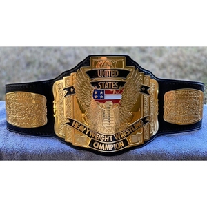 PU Leather Championship Belt with Ornate Gold Plates for Martial Arts Tournaments, <b>Wrestling</b> Events and Award Ceremonies - Product Image 1