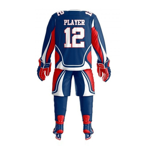 High Quality Breathable Factory Price Printed Hockey Jersey Custom 100% Polyester Quick Dry Short Ice Hockey Uniform - Product Image 1