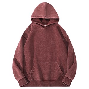 Sudadera con capucha y cremallera para hombre, con lavado ácido personalizado, efecto desgastado y pintado a mano, de alta calidad, oversize, estilo urbano, al por mayor - Product Image 4
