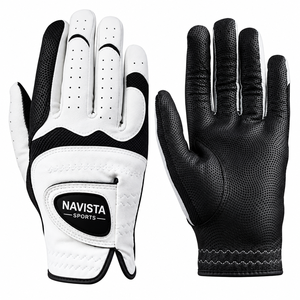 Gants de golf pour hommes de qualité supérieure, doux et confortables, en cuir Cabretta, blancs, pour les joueurs droitiers et gauchers - Product Image 4