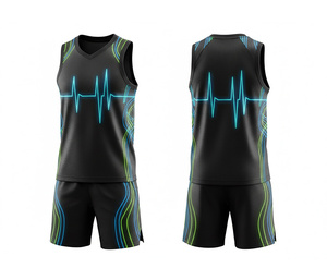 Tenue de basketball personnalisée OEM, sublimation intégrale, maillot et short de sport pour hommes, femmes et jeunes. - Product Image 1