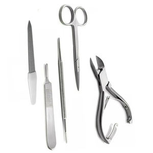 Non <b>Slip</b> Stainless Steel Toe nail Surgery Medical Kit Instruments Cutting Scissor Ingrown Clipper Set Podiatry Instruments - Product Image 1