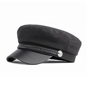 Gorra Fiddler de Cuero Genuino con Ribete, Gorra de Marinero Griega Vintage Premium, Gorra Fiddler de Tweed con Patrón a Cuadros, Estilo Retro Baker Boy Plano - Product Image 3
