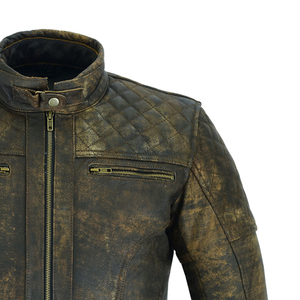Vestes en cuir pour hommes de qualité supérieure, nouvelle arrivée, best-seller, prix de gros, col montant, style streetwear - Product Image 5