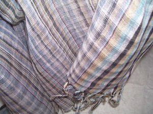 Striped Yarn Dyed Lightweight <b>Check</b> design <b>Scarf</b> for Women Long Casual All Seasons Daily Use - Product Image 3
