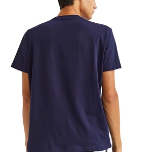 Camiseta informal de manga corta para hombre más vendida 100% algodón secado rápido transpirable diseño de cuello redondo 200 gramos patrón sólido para adultos - Product Image 5