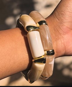 Minimalist Style Resin <b>Beaded</b> <b>Bracelet</b> With Jade And Orange Stones Unisex Fashion Jewelry Unisex Girls Special gifts - Product Image 6