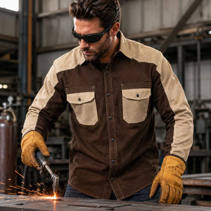 CE Certificate Fireproof Long Sleeve Button Down FRC Welder Custom Welding FR Work Fire Retardant <b>Flame</b> Resistant <b>Shirt</b> for Men - Product Image 6