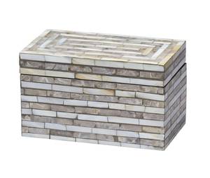 Organizador de Almacenamiento de Diseño Moderno con Incrustaciones de Mosaico de Madreperla, Caja de Joyería Rectangular de Madera para Decoración de Sala de Estar - Product Image 4