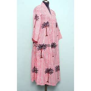 Vestido Largo Maxi Casual de Verano con Estampado Floral, 100% Algodón No Tejido, Manga Larga, Cintura Natural, Estilo Bohemio Ecológico - Product Image 4