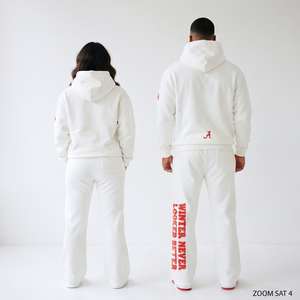 Conjunto Deportivo de Invierno Unisex con Sudadera y Pantalones de Chándal, Poliéster/Algodón, Felpa, Estampado Sólido - Product Image 5