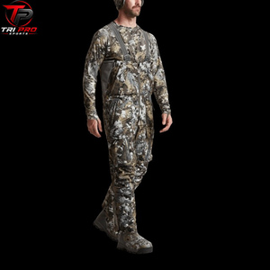 Peto de camuflaje digital para hombre, para caza al aire libre, con cremallera central frontal y bolsillos cargo de doble solapa en el muslo, resistente - Product Image 4