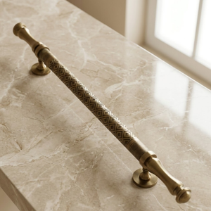 Manija de Puerta de Latón Sólido de Primera Calidad HI SAFE Azura Linea Premium |   Manija de Entrada Moderna de Alta Resistencia con Acabado PVD para Uso en Exteriores, 36 Pulgadas, para Hotel - Product Image 2