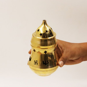 Brass <b>Star</b> Cut Camphor Deepam Karpoora Aarti <b>Lamp</b> Handcrafted Traditional Pooja Oil <b>Lamp</b> for Home Temple Festival Decor Gifts - Product Image 5