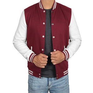 Professional Manufacture <b>Men</b> Winter <b>Letter</b> Varsity <b>Jackets</b> Customized Design PolyesterCotton Blend Front Logo - Product Image 3