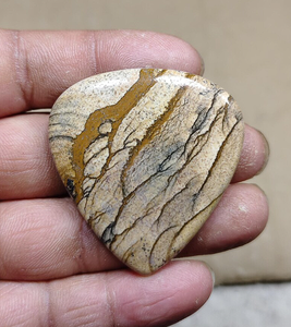 Piedra Natural Pulida, Gema Suelta en Forma de Lágrima con Patrón Marmoleado para Joyería - Product Image 3