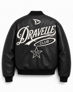 Wholesale Men Genuine <b>Leather</b> Bomber <b>Jacket</b> Custom Design OEM Private Label Fashion <b>Jacket</b> - Product Image 3