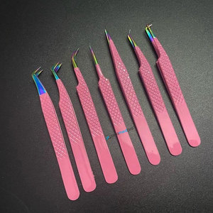 Pinzas Profesionales para Extensión de Pestañas, Color Oro Rosa, Acero Inoxidable de Grado Quirúrgico, Agarre Fuerte, Punta Fina - Product Image 4