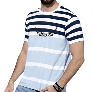 T-shirts pour hommes en gros, pas chers, séchage rapide, 100% coton, coupe classique, course à pied, impression personnalisée, écologiques, respirants - Product Image 1