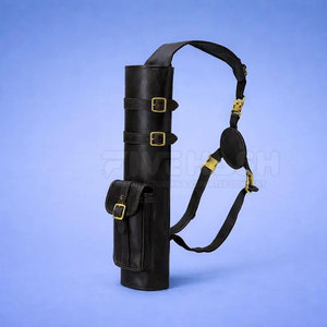 Men Leather Archery <b>Quiver</b> Durable Handmade Material Adjustable Shoulder Strap Comfortable Carry Outdoor Sports And Hunting Use - Product Image 5