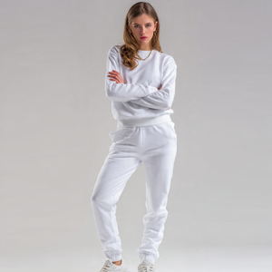 Custom 100% <b>Polyester</b> <b>Tracksuit</b> Women Winter Pullover Hoodie Sweatpants Set Ladies Mid Weight <b>Polyester</b> Track Suit Women's - Product Image 4