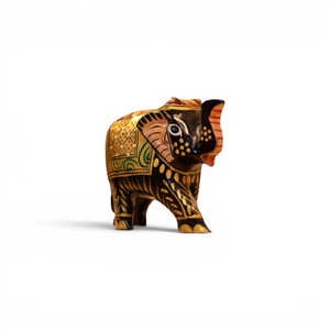 Handcrafted Wooden <b>Elephant</b> Figurine Colorful Painted <b>Elephant</b> Statue Decorative Wooden Animal Showpiece Home Decor <b>Gift</b> Item - Product Image 4