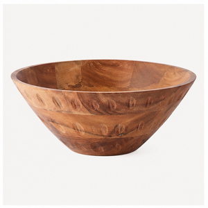 Premium <b>Mango</b> <b>Wood</b> Eco-Friendly Serving <b>Bowl</b> with Gold Rim Modern Design Custom Size for Salad & Fruit - Product Image 2