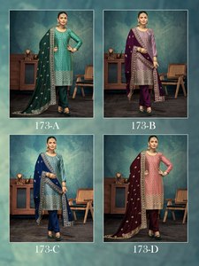 Traje Salwar Vichitra de Primera Calidad con Bordado de Diamantes, Proveedor y Exportador Indio a Bajo Precio, Ropa India y Pakistaní - Product Image 1