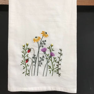 Paños de Cocina Reutilizables Nature4u 100% Algodón, Diseño Bordado de Flores Silvestres, Ecológicos, de Secado Rápido, para Bodas - Product Image 1