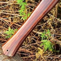Hache à double tête en acier de Damas, style traditionnel, outil fait main, idéal pour le camping, la survie et les travaux utilitaires