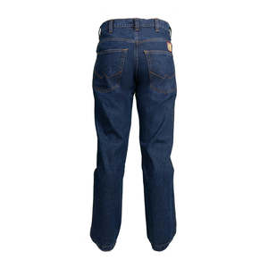 100% Jeans de mezclilla FR resistentes al fuego W34 X L32 Azul de mezclilla medio con ropa de seguridad de hilo dorado - Product Image 2
