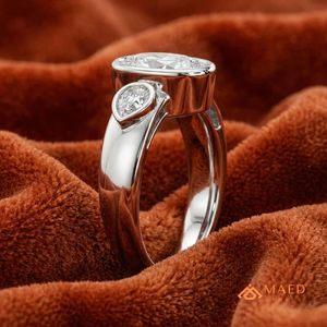 Silver Oval Moissanite <b>Ring</b> Elegant Womens Engagement Jewelry Luxury Fashion Party Style Gift - Product Image 2
