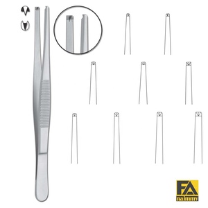 Najmmy Pince à pansements manuelle 1x2 dents en acier inoxydable, instrument chirurgical pour chirurgie générale, Classe I, certifiée CE - Product Image 1