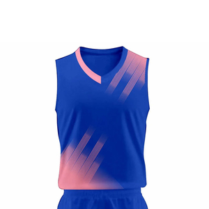 ชุดบาสเก็ตบอลสีน้ำเงินแบบยูนิเซ็กซ์ ปี 2026 เสื้อกล้ามคอวีสีน้ำเงินไล่เฉด กางเกงขาสั้นสีน้ำเงินไล่เฉด ระบายเหงื่อได้ดี แห้งเร็ว - Product Image 5
